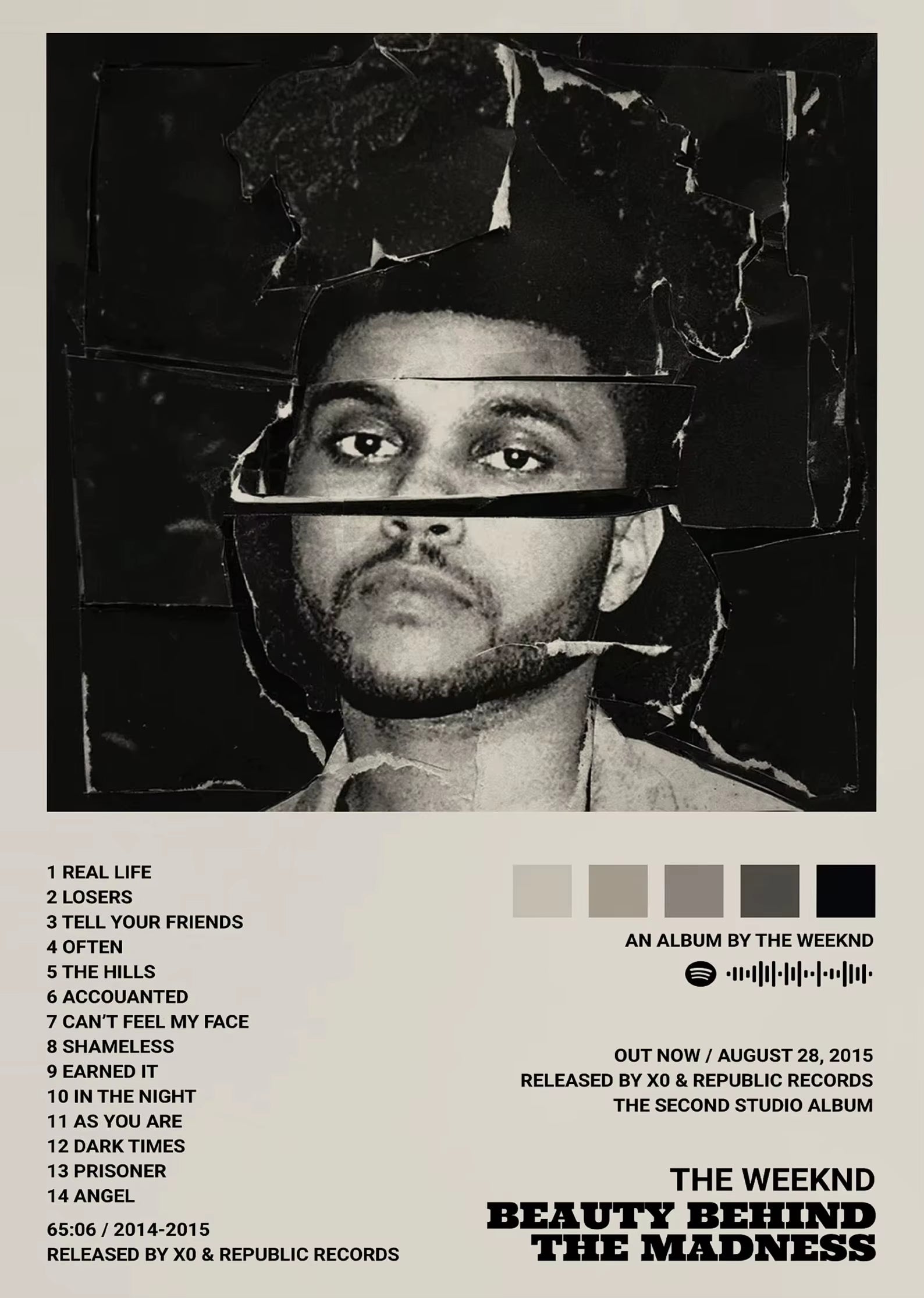 Music Album Star the Weeknd Hip Hop Posters Prints Canvas Painting Singer Wall Art Picture for Living Room Home Decoration Gift