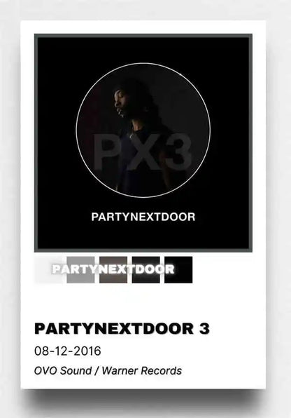 Retro Music Album Cover Posters Pop Hip Hop Rapper Partynextdoor Canvas Art for Room Decor Aesthetic Wall Decor for Home