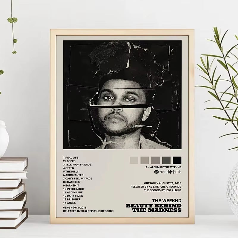 Music Album Star the Weeknd Hip Hop Posters Prints Canvas Painting Singer Wall Art Picture for Living Room Home Decoration Gift