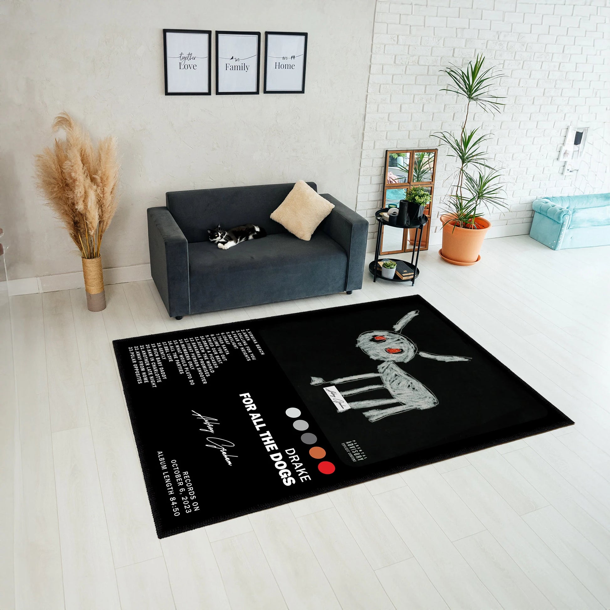 Drake Album Cover Rug, Album Cover Rug, Indoor Rug, Area Rugs, Living Room Rugs, Album Cover Poster,Drake Track List,Music Poster,Music Rugs