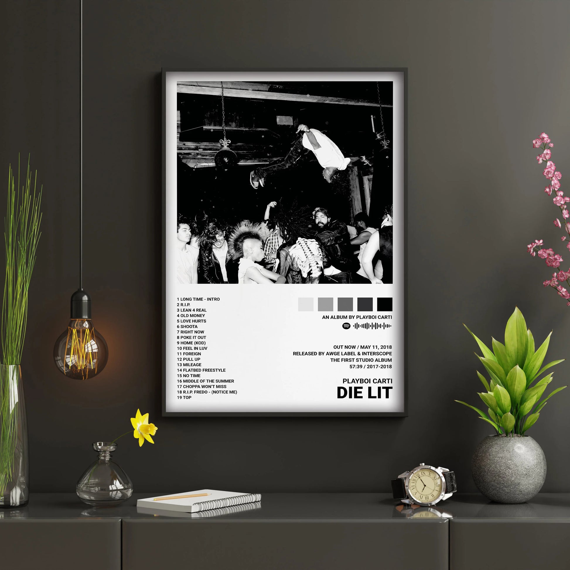 Hip Hop Rapper Playboi Carti Music Album Die Lit Cover Canvas Painting Print Posters for Room Wall Art Home Decor Picture Gift