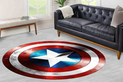 Gift Rug, Pet Friendly Rug, Car Mat, Housewarming Gift, Modern Rug, Captain America Rugs, America Rugs, Entry Rug, Indoor Rug, Home Decor,