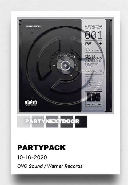 Retro Music Album Cover Posters Pop Hip Hop Rapper Partynextdoor Canvas Art for Room Decor Aesthetic Wall Decor for Home