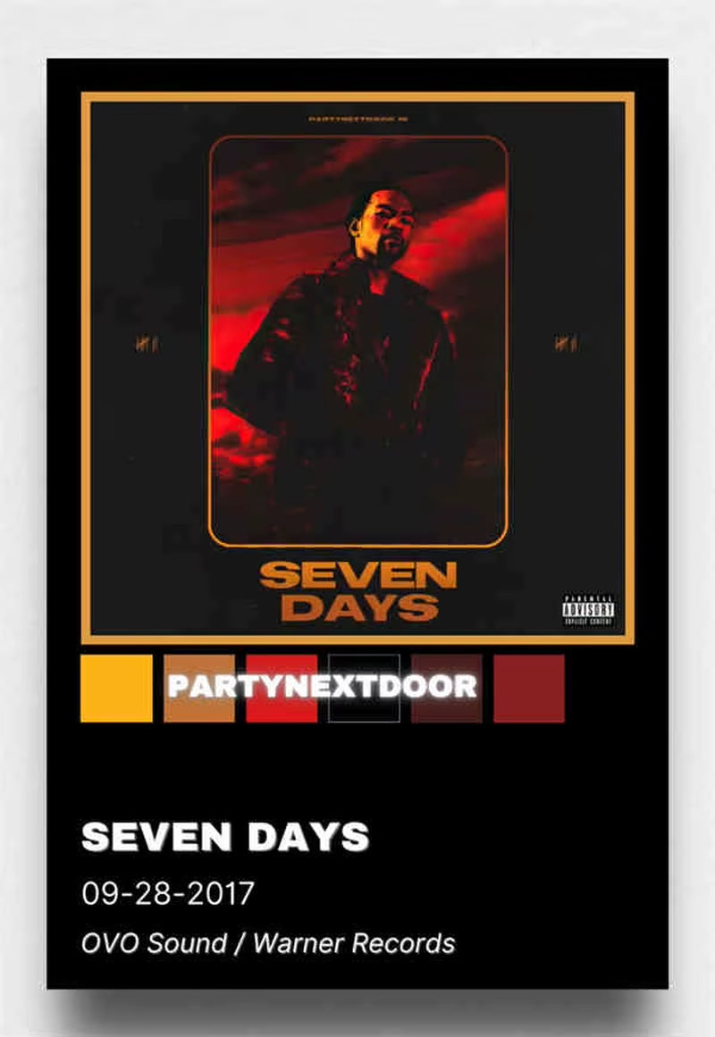 Retro Music Album Cover Posters Pop Hip Hop Rapper Partynextdoor Canvas Art for Room Decor Aesthetic Wall Decor for Home