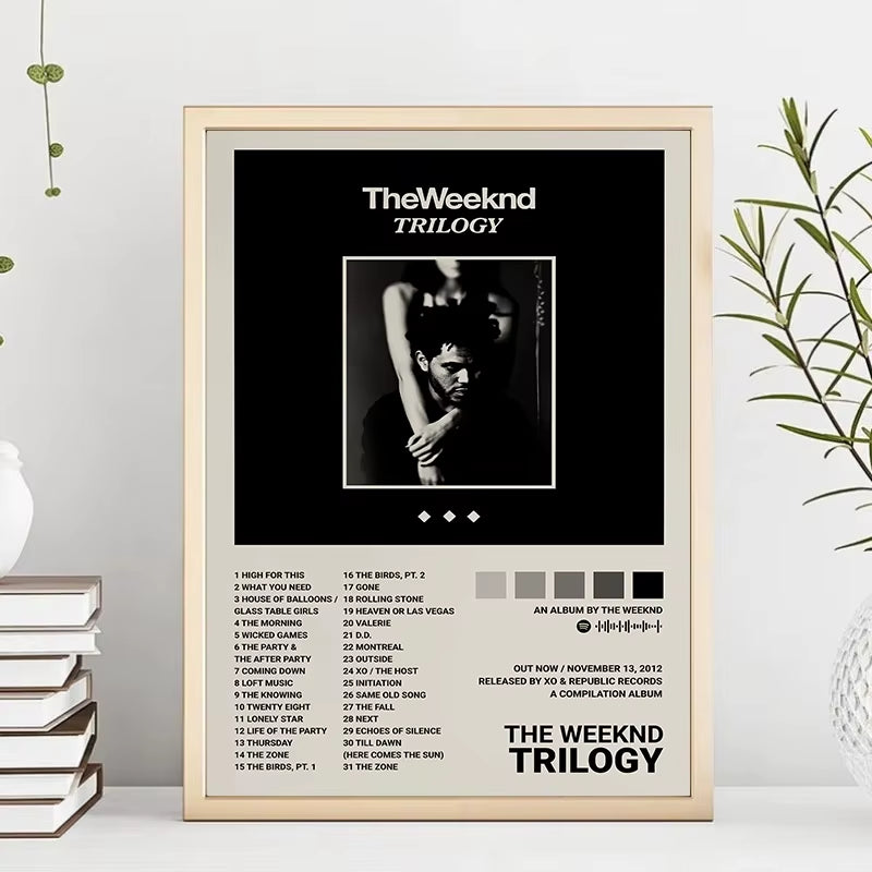 Music Album Star the Weeknd Hip Hop Posters Prints Canvas Painting Singer Wall Art Picture for Living Room Home Decoration Gift