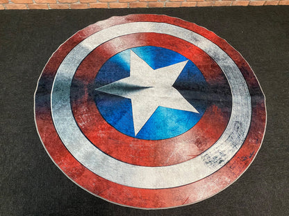 Gift Rug, Pet Friendly Rug, Car Mat, Housewarming Gift, Modern Rug, Captain America Rugs, America Rugs, Entry Rug, Indoor Rug, Home Decor,