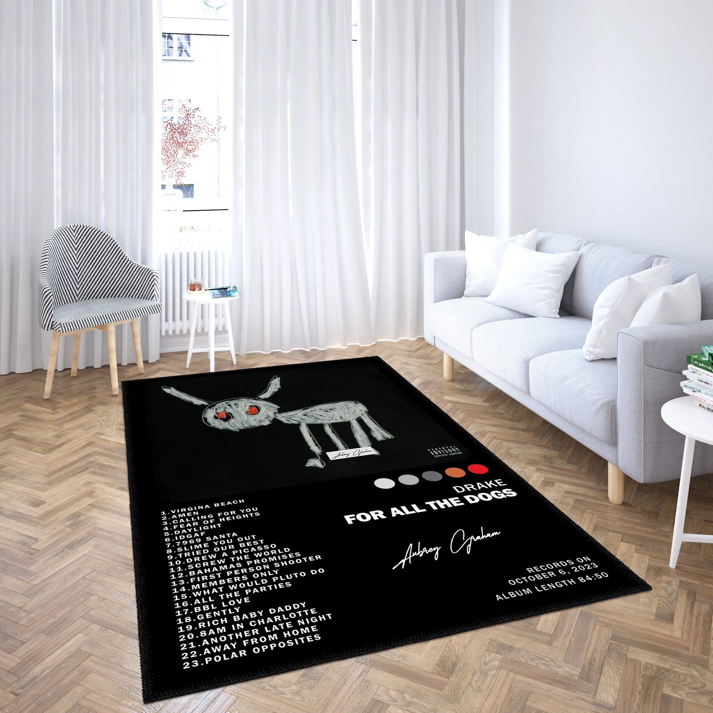 Drake Album Cover Rug, Album Cover Rug, Indoor Rug, Area Rugs, Living Room Rugs, Album Cover Poster,Drake Track List,Music Poster,Music Rugs