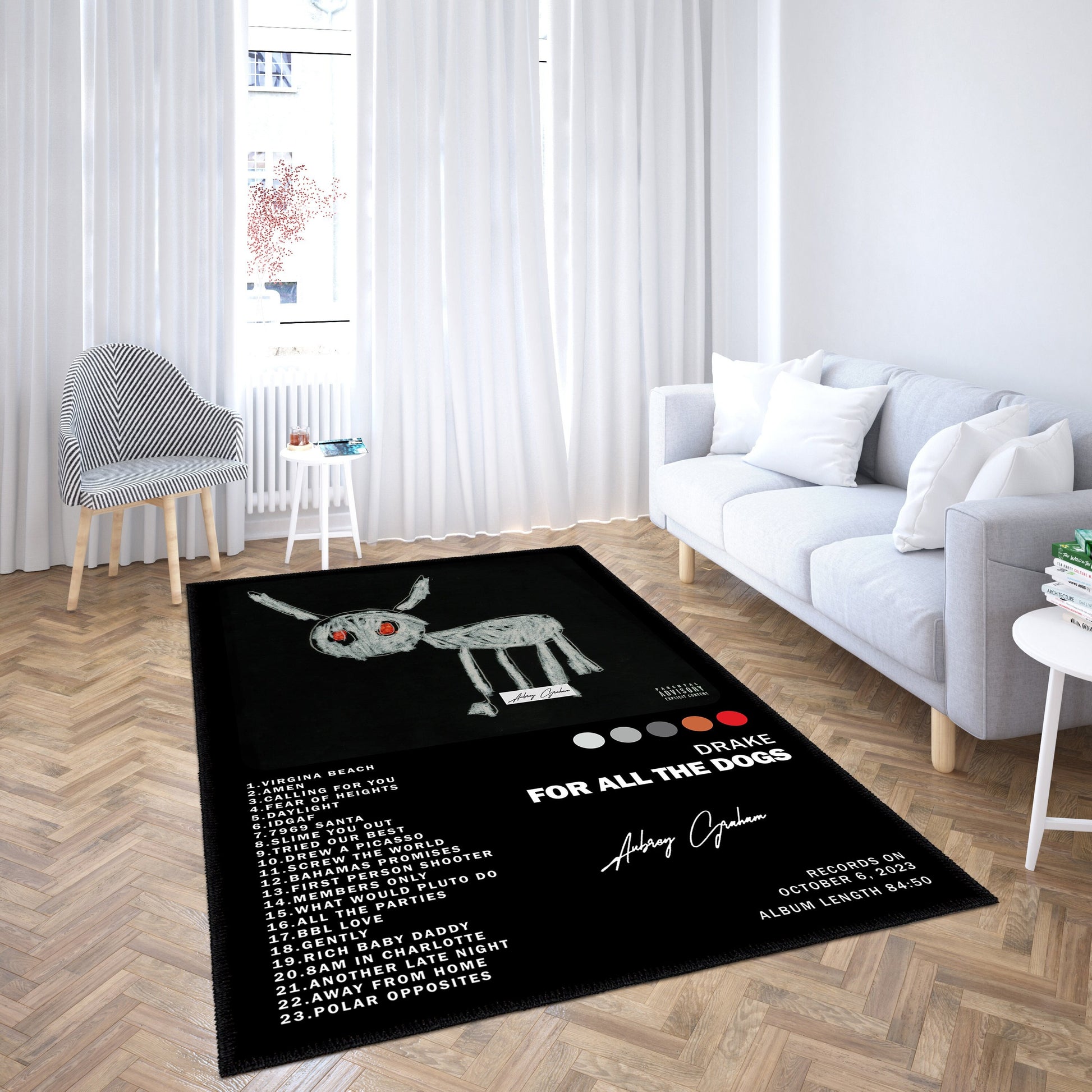 Drake Album Cover Rug, Album Cover Rug, Indoor Rug, Area Rugs, Living Room Rugs, Album Cover Poster,Drake Track List,Music Poster,Music Rugs